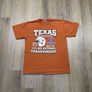 Texas Longhorns Shirt Mens Medium Orange NCAA Football Tri-Lake BCS Tee